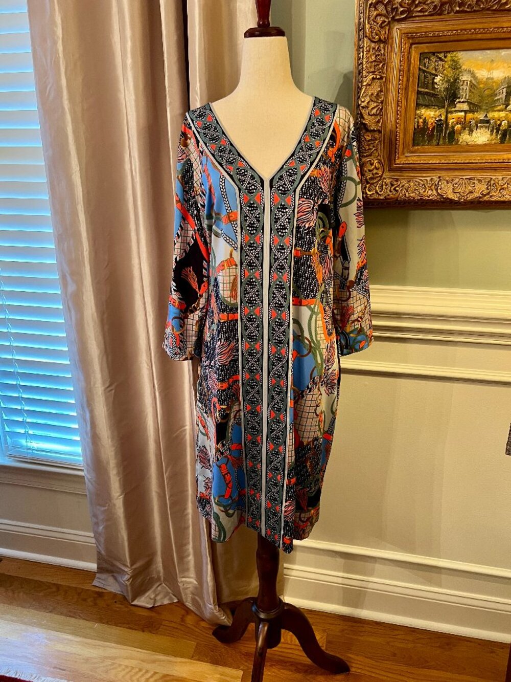 EUC Gretchen Scott Bordertown Jersey Dress in Ditto Print Size XL - Picture 3 of 5